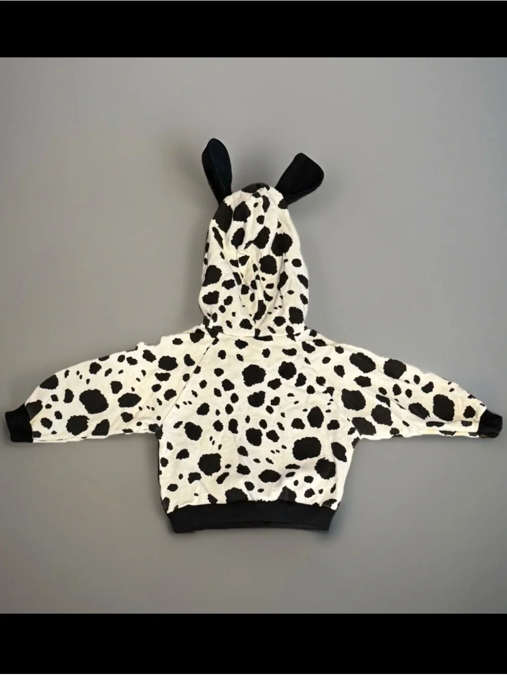 Disney 101 Dalmatians Puppy Ear Hoodie Size 12 Months Vintage 90s